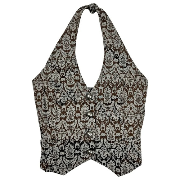 Vintage 90’s Forever 21 Cropped Waist Coat - Picture 1 of 8